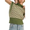 Women's Contrast Stitch Mock Neck Sweater Vest - &merci - 3 of 3