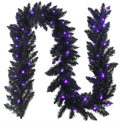 Vickerman 9' Black Fir Artificial Christmas Garland, Unlit