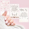 Unique Bargains Self-Adhesive Floral Bow Pattern Nail Art Stickers Pink White 3 Pcs - 4 of 4