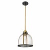 Z-Lite Burren 1 - Light Pendant in  Matte Black/Chrome - 3 of 4