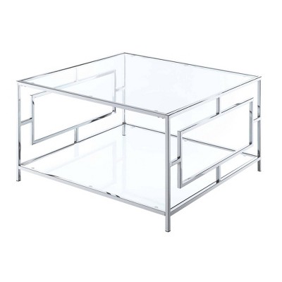 Town Square Chrome Square Coffee Table Chrome - Breighton Home