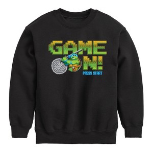 Boys' - Teenage Mutant Ninja Turtles - Game On Leo Graphic Long Sleeve Fleece Sweatshirt - 1 of 4
