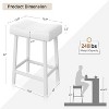 Counter Height Bar Stools Set of 4, 24 Inch Barstools for Kitchen Island Counter, Iron Frame, MDF Base, for Dining Room - 2 of 4