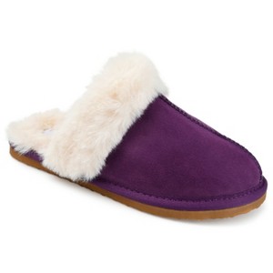 Journee Collection Womens Delanee Tru Comfort Foam Slip On Mules Round Toe Slippers Purple 6 - 1 of 4