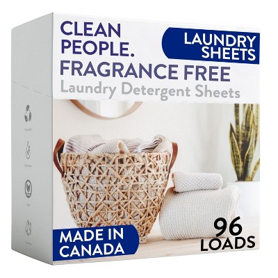 Clean People Laundry Detergent Sheets - Laundry Soap - Ultra Concentrated, Recyclable Packaging, Stain Fighting