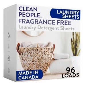 Clean People Laundry Detergent Sheets - Laundry Soap - Ultra Concentrated, Recyclable Packaging, Stain Fighting - 1 of 3