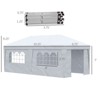 VisioGear 10'*19.5' Pop Up Canopy Tent with Sidewalls, Height Adjustable Party Tent, Event Shelter with Double Doors, White, 232.25"*117"*112.25" - 3 of 4