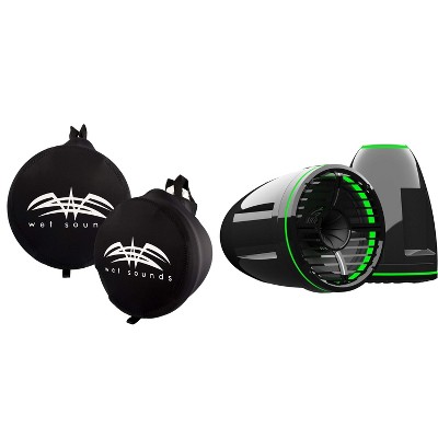 Wet Sounds REV-12-HD-XW-B REV 12" Black HD Tower Speakers with XW Grille (NO Clamps/ Mounts) with SUITZ-REV-12-HD Neoprene Protective Covers