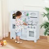 Angel Sar Large Wooden Kids Kitchen Set, Pretend Play Cooking Toy with Telephone & Water Dispenser, Play Kitchen with Storage for Toddlers Ages 3+ - 2 of 4