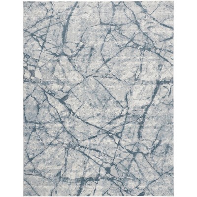 Atwell Transitional Abstract Blue/Gray/Ivory Area Rug