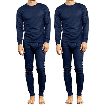 Galaxy By Harvic Men's 4-Piece Lightweight Thermal Set Of Both A Thermal Top And Bottom (2-Full Sets)