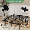 14 Inch Metal Bed Frame, Twin Size Platform Bed with Steel Slats, Anti-Slip Support, Noise Free, No Box Spring Needed, Black - 3 of 4
