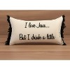 Religious Humor Pillow 17x9 Inch – I Love Jesus But I Drink a Little by Manual Woodworkers and Weavers - 2 of 3
