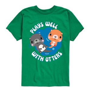 Boys' - Fisher Price - Plays Well With Otters Short Sleeve Graphic T-Shirt - 1 of 4