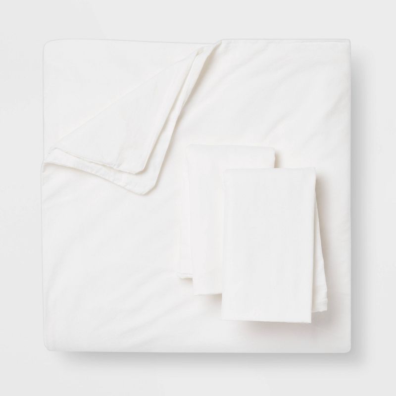 Washed Cotton Sateen Duvet Cover and Sham Set - Threshold™, 5 of 8