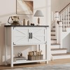 Farmhouse Console Table with 2 Doors, Entryway Sofa Table with Storage Shelf, Hallway & Kitchen Sideboard for Dining and Living Room - 2 of 4