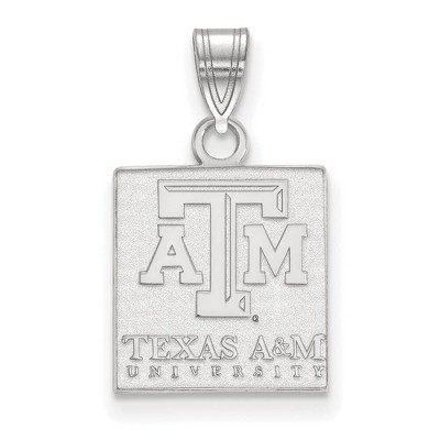 Black Bow Jewelry 14k White Gold Texas A&M Aggies NCAA Small Pendant