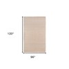 White And Tan Jute Geometric Flatweave Handmade Area Rug - 3 of 4