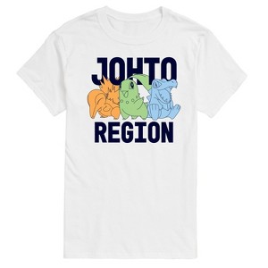 Men's - Pokémon - New Horizons Chikorita Cyndaquil Totodile Johto Region Short Sleeve Graphic T-Shirt - 1 of 4