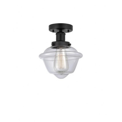 Oxford - 1 Light Semi-Flush Mount In Industrial Style-8.25 Inches Tall and 6.5 Inches Wide