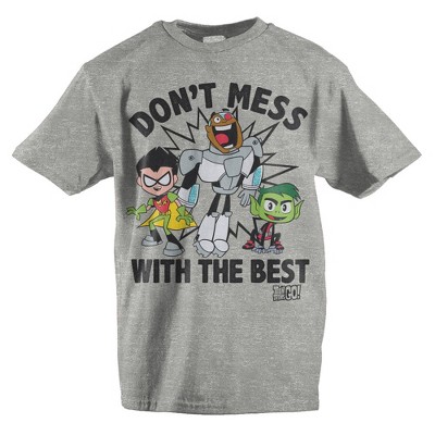 : Youth Teen Titans Go It's Go Time Boy's High Density Ink Shirt  : Clothing, Shoes & Jewelry