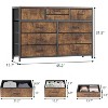 Brown Wide 10 Drawer Dresser,TV Stand Entertainment Center Fabric Storage Dressers Drawers for Bedroom, Hallway, Nursery, Closets - 2 of 4