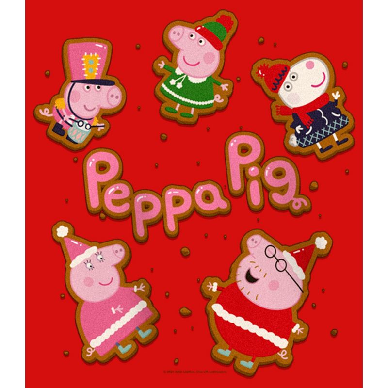 Girl's Peppa Pig Christmas Gingerbread Cookie Characters T-Shirt, 2 of 6