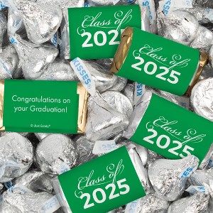Graduation Candy Party Favors Hershey's Miniatures and Silver Kisses by Just Candy - 1 of 4