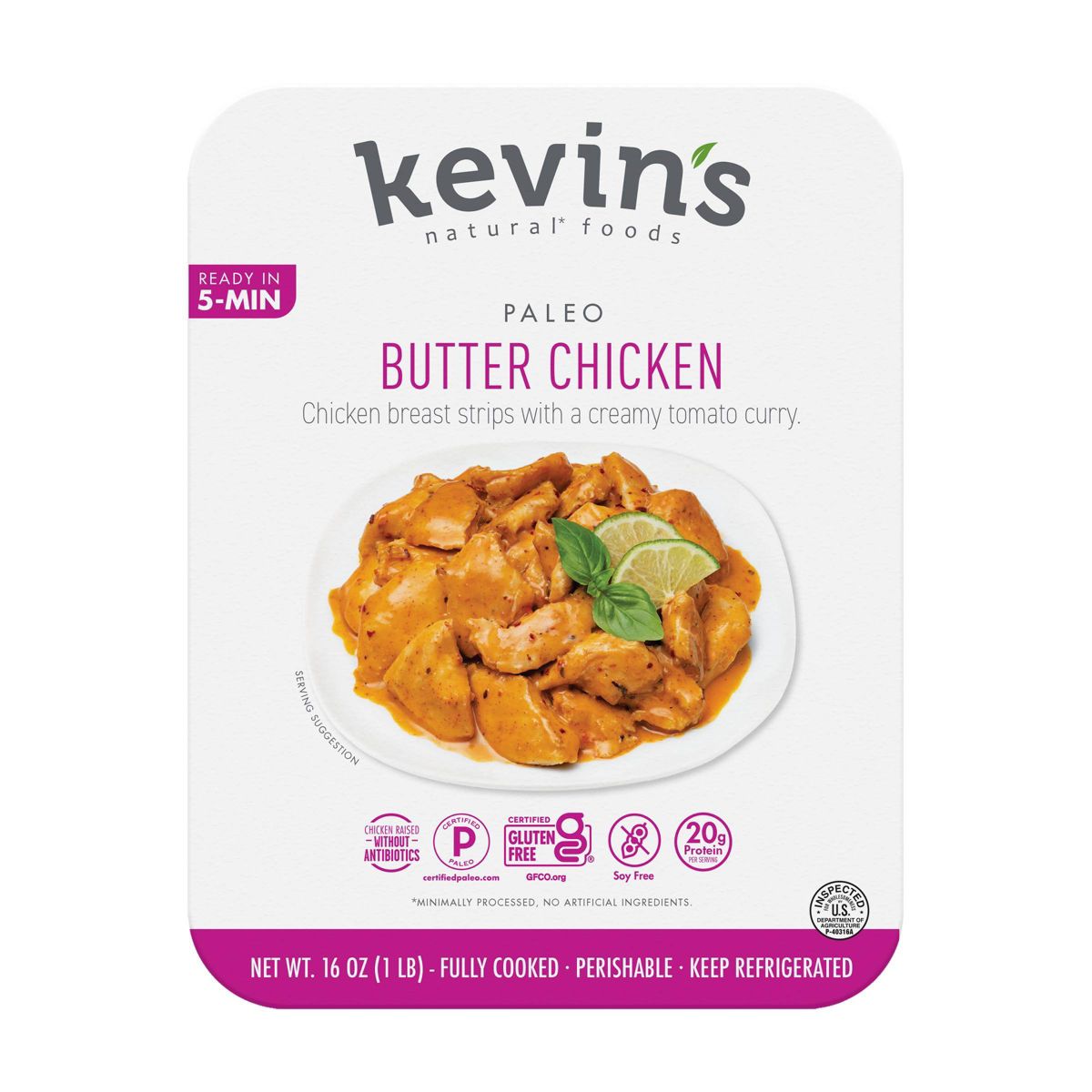 Kevin's Natural Foods Butter Chicken - 16oz