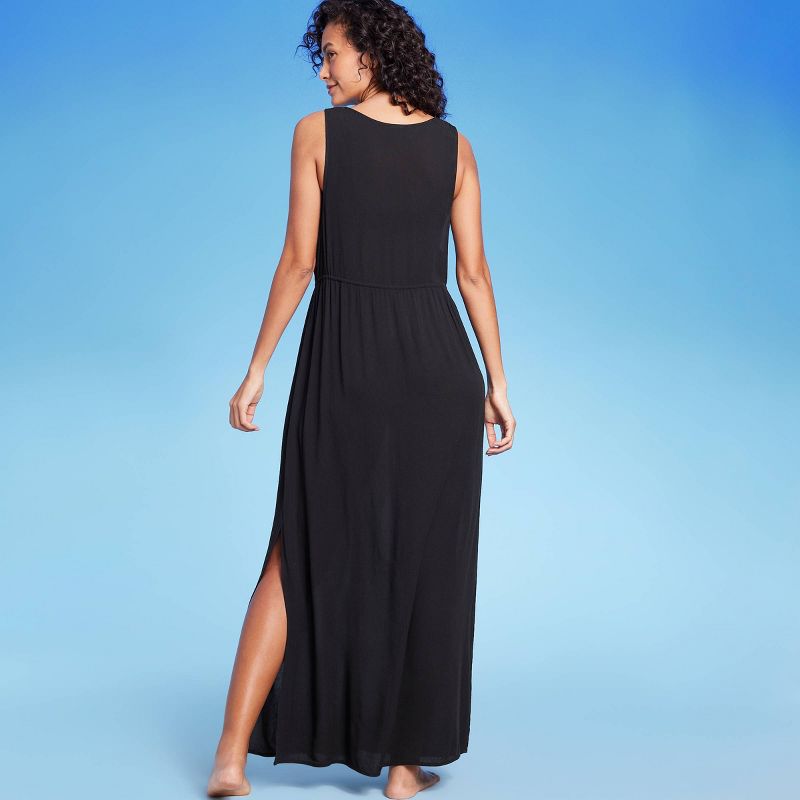 Women's Sleeveless Cover Up Maxi Duster - Kona Sol™, 2 of 12