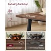 Modern Farmhouse Dining Table for 4-6, Quick Assembly Kitchen Table with Heat-Resistant Surface, 55.1 x 29.5 Inches, Natural Walnut & Ink Black - 3 of 4