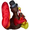 Gemmy Airblown Inflatable Turkey Family Scene, 6 ft Tall, Brown - image 3 of 4