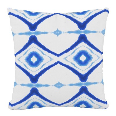 18"x18" Skyline Furniture Square Outdoor Throw Pillow Alena Dye Blue: Botanical Pattern, Zipper Closure, Polyester Fiber Fill