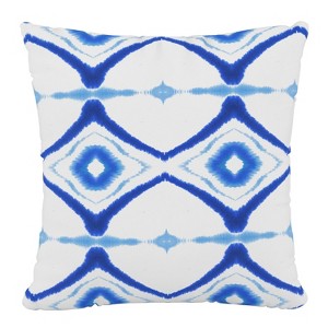 18"x18" Skyline Furniture Square Outdoor Throw Pillow Alena Dye Blue: Botanical Pattern, Zipper Closure, Polyester Fiber Fill - 1 of 4