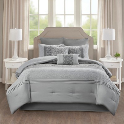 Lycvki Embroidered 8 Piece Comforter Set