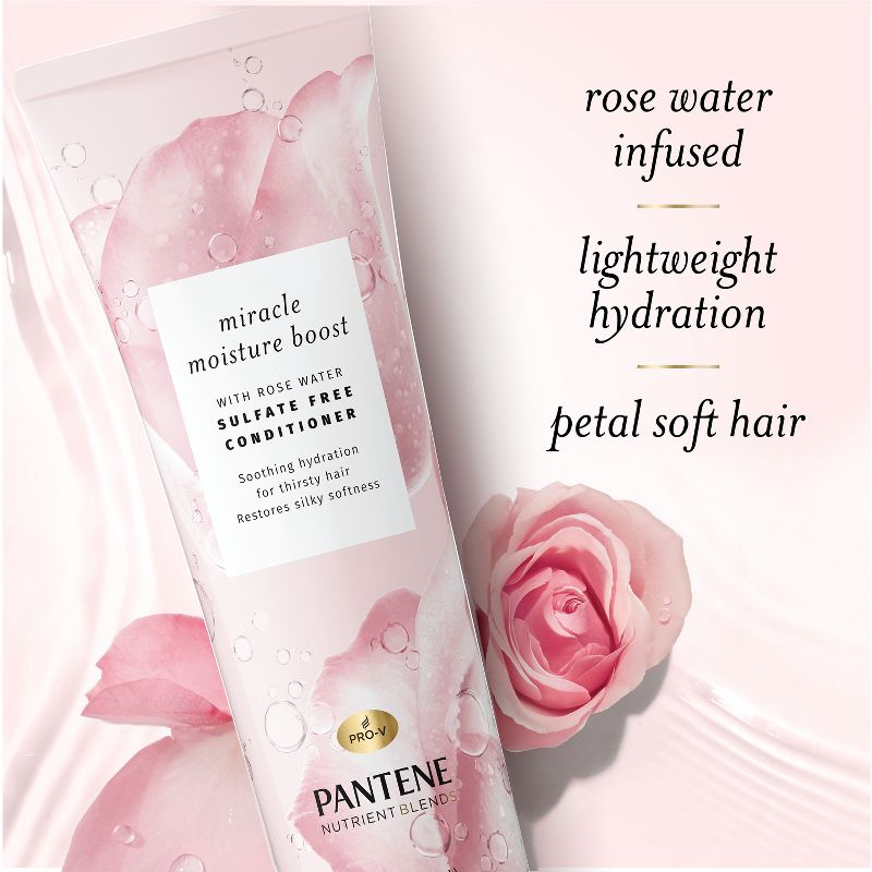 Pantene Nutrient Blends Sulfate-Free Miracle Moisture Rose Water Conditioner, 5 of 15