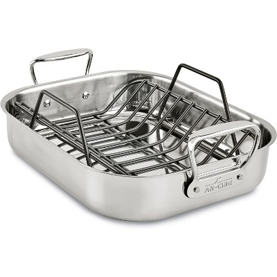 All-Clad Specialty Stainless Steel Roaster with Nonstick Rack 11x14 Inch