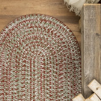 Colonial Mills Christmas Braided Tweed Rug - Xmas Multi 34 In x 58 In Oval Rug Indoor/Outdoor 100% Polypropylene