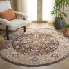 Hazel HZL502 Power Loomed Indoor Area Rug - Brown/Ivory - 6' Round - Safavieh - 2 of 4