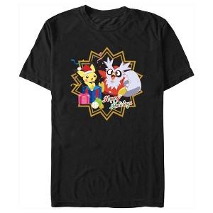 Men's Pokemon Christmas Pikachu and Delibird Happy Holidays T-Shirt - 1 of 4