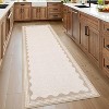 Modern Bordered Rugs for Living Room Washable Rug Non Slip Low Pile Carpet Foldable Non Shedding Stain Resistant Floor Cover for Bedroom Nursery - 3 of 4