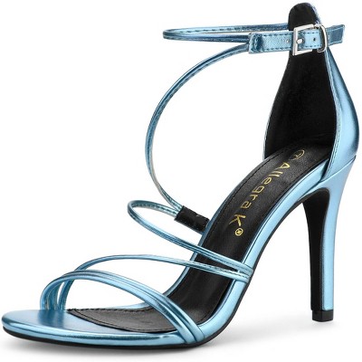 Allegra K Women's Strappy Stiletto Ankle Strap Sandals