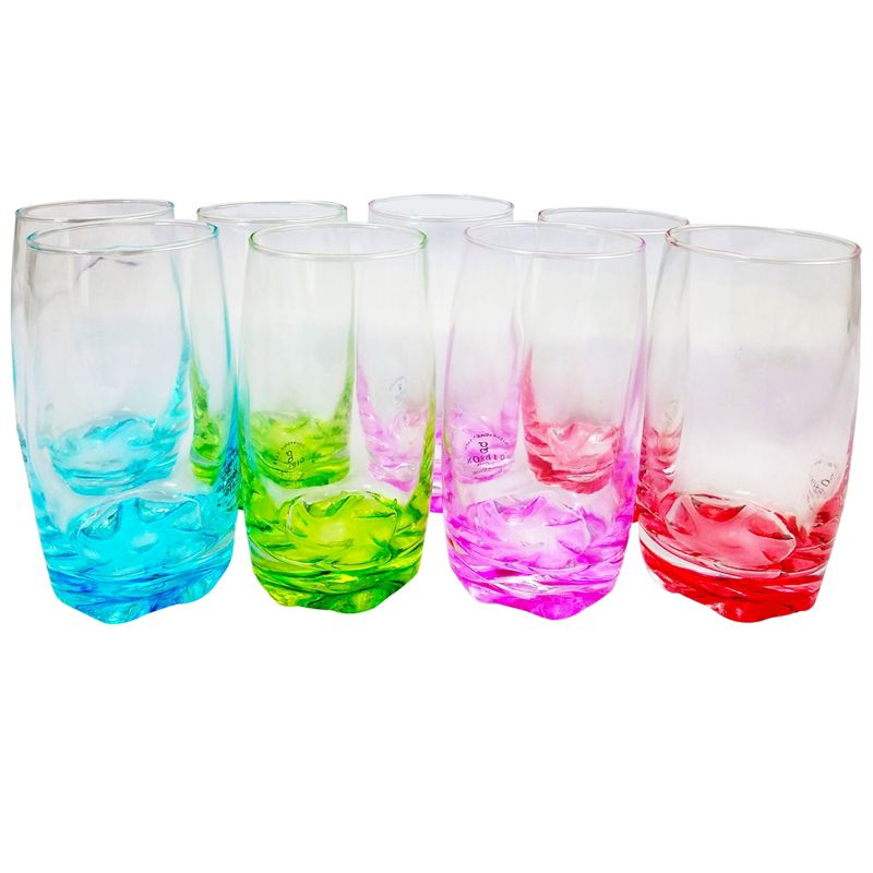 Gibson Karissa 8 Piece Glass Tumbler Set in Assorted Colors, 2 of 6
