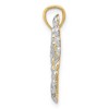 Black Bow Jewelry 14k Yellow Gold & White Rhodium 24mm Diamond Cut Butterfly Pendant - 2 of 4