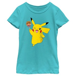 Girl's Pokemon Halloween Pikachu Caramel Apple T-Shirt - 1 of 4