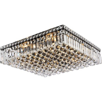 Elegant Lighting Maxime 20 inch black flush mount