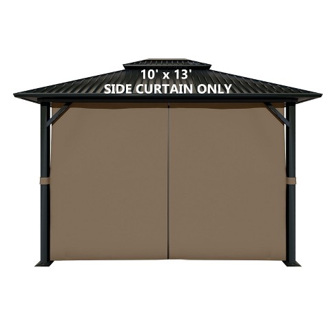 Aoodor 10' x 13' Gazebo Curtain Set Protecting Privacy Side Walls 4 Panels,Curtain Only - image 1 of 4