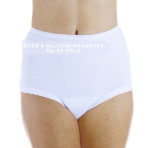 1-Pack Wearever Women's 100% Cotton Banded Leg Incontinence Panty Regular Absorbency - 1 of 4
