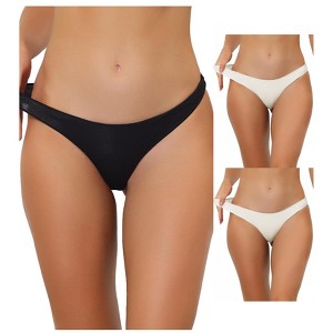 Allegra K Women's Low-Rise Contract Color Sporty Sweat-Absorbing Thongs Multicolored - 1 of 4