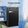 ZAFRO Mini Freezer, 2.3 Cu.ft Small Upright Freezer with Handle, Removable Shelves, Adjustable Thermostat, Low Noise for Bedroom,Black - 4 of 4